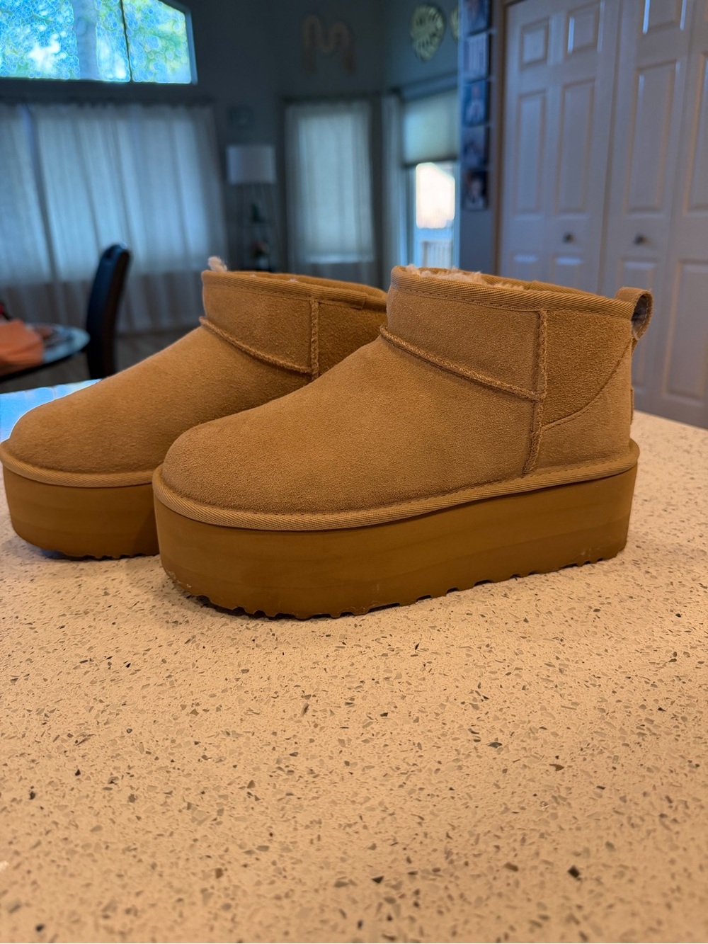 UGG PLATFORM MINI BOOTS